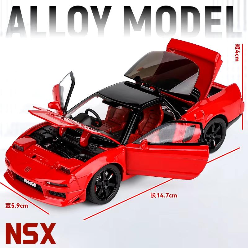 Новый 1:32 Honda NSX Alloy Sports Car Литая игрушечная машинка гоночный автомобиль металлический орнамент модель имитация звука и света коллекция дети мальчики подарок