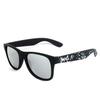 [Dan Shades] Мужские и женские поляризационные солнцезащитные очки LOCO Черные с Белым Брызгом x Хромированное Зеркало Поляризационные vidg00405