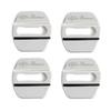 SYENG1 4Pcs Car Door Lock Protective Cover Sticker for Alfa Romeo Logo Sportiva Giulia Giulietta 159 156 MITO Stelvio 147 Accessories