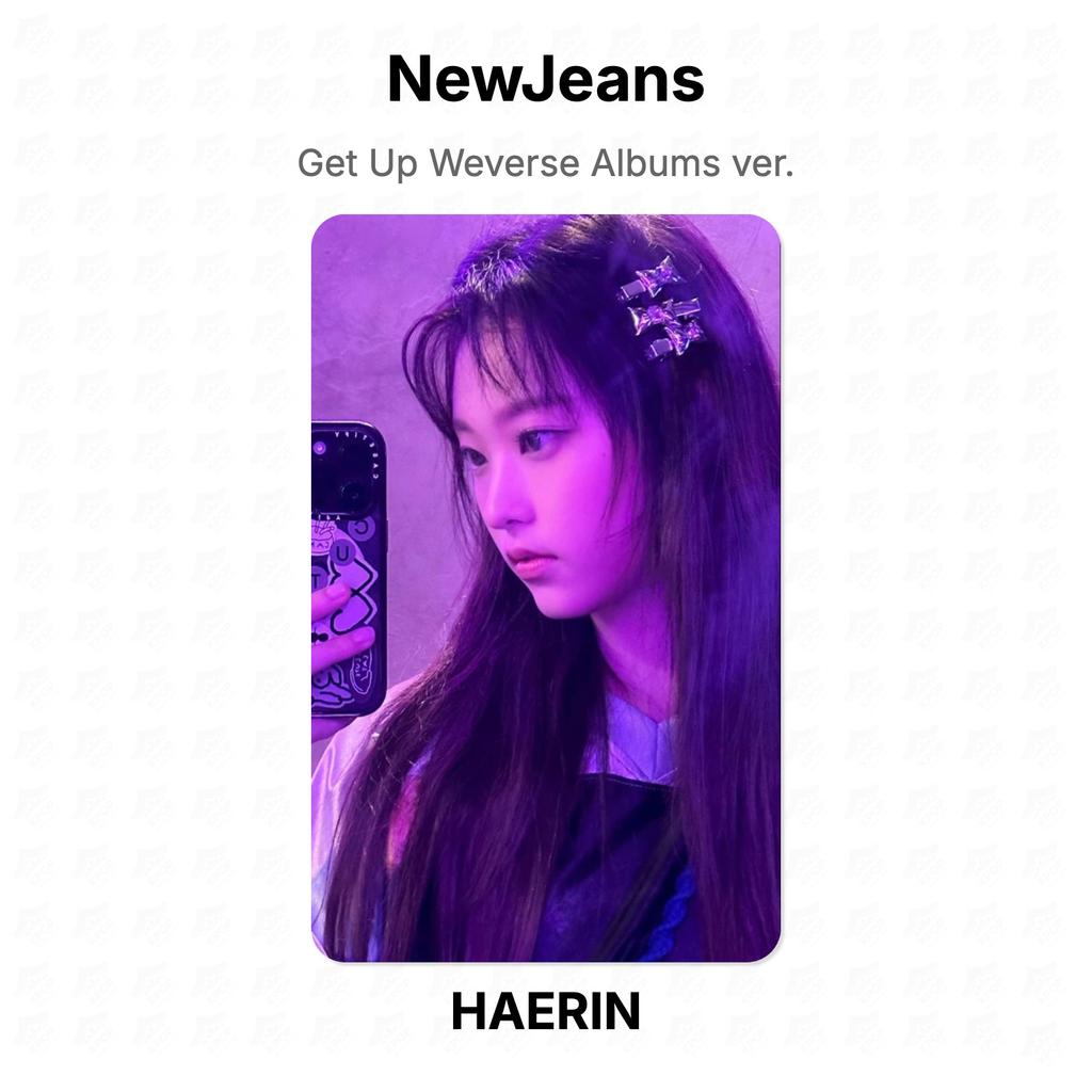 NewJeans Get Up Альбомы Weverse версия. Официальная фотокарта