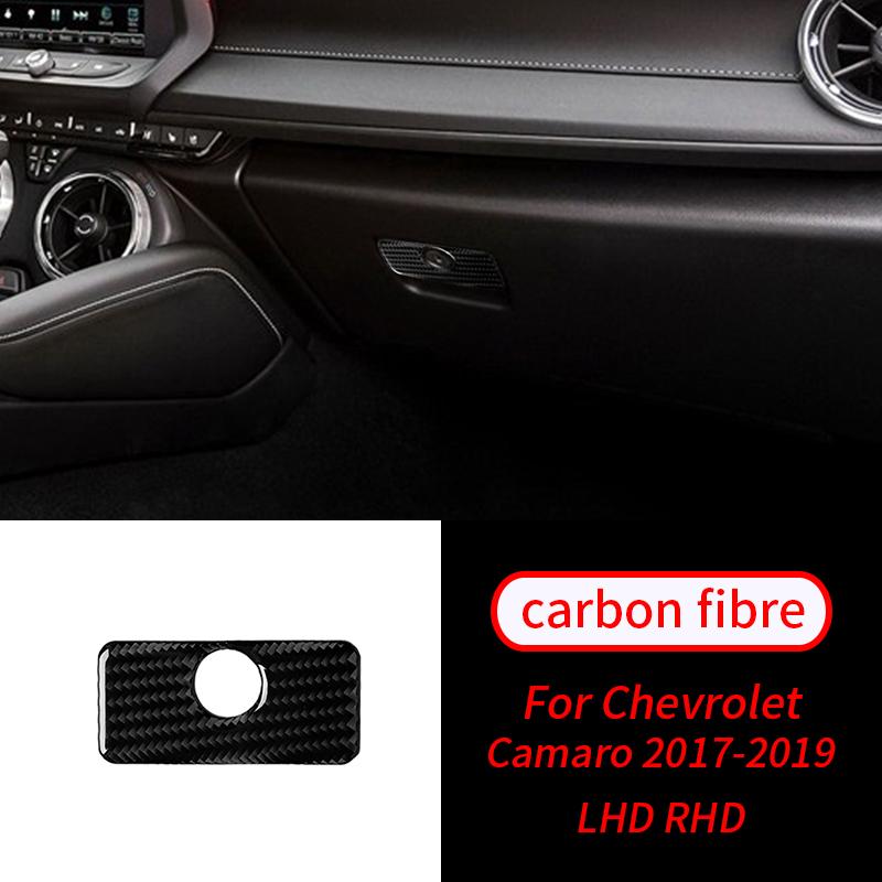 Для Chevrolet Camaro 17-19 1 шт. настоящее углеродное волокно перчаточный ящик ручка панель отделка салона автомобиля аксессуары салон автомобиля