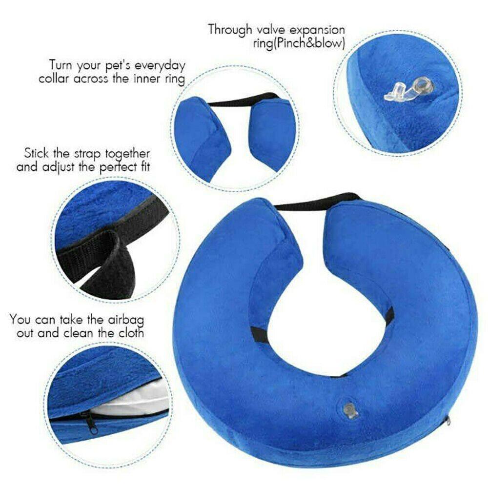 New E-Collar Protection Inflatable Pet Collar Head Cone Surgery Lampshade Cone Dog Cat