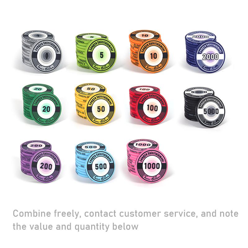 10Pcs 39Mm Texas Hold'Em Chips, Wheat Ear Clay Chips Texas Hold'Em Creative Chess And Card Room Poker Hall Poker Coin Table Game