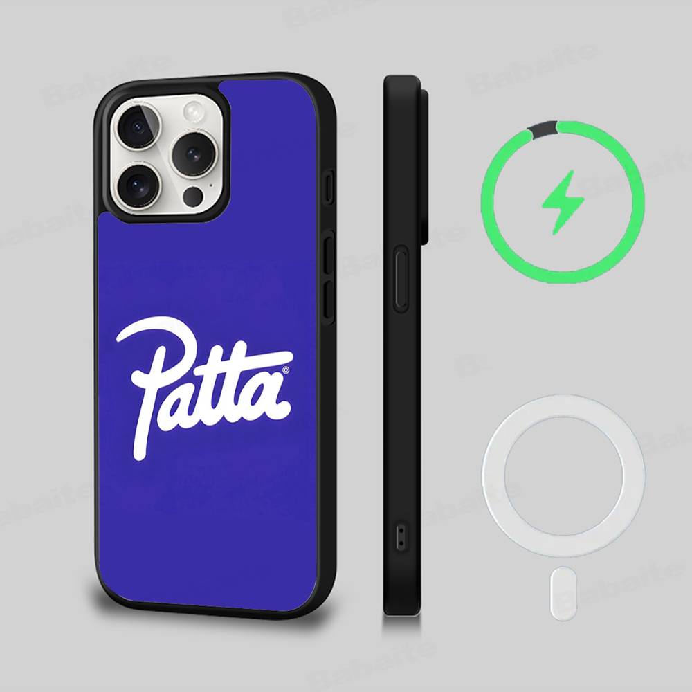 Модный магнитный чехол P-patta для iPhone 16 15 14 13 12 11 17 Pro Max Plus, чехол с поддержкой беспроводной зарядки