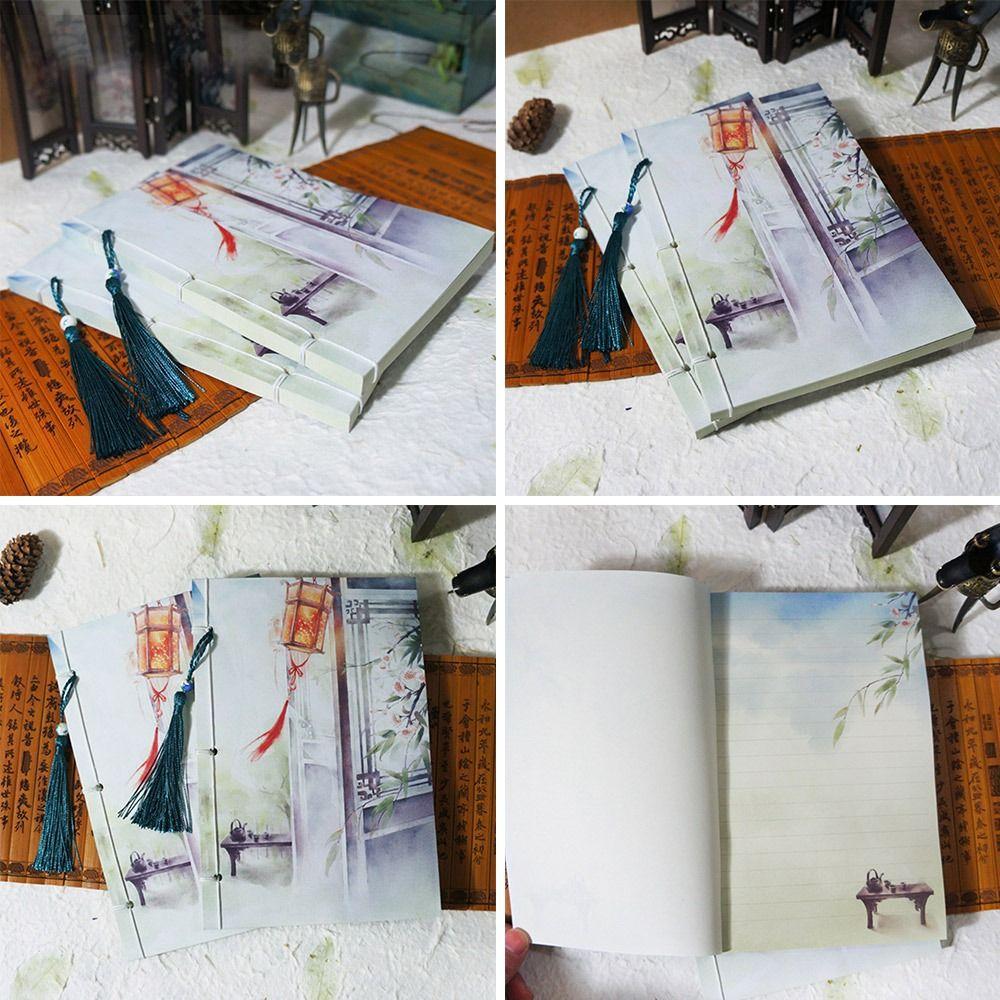 Sketchbook Tassel Diary Note Book Handmade Journal Notepad Wire-bound Notebook Office Stationery