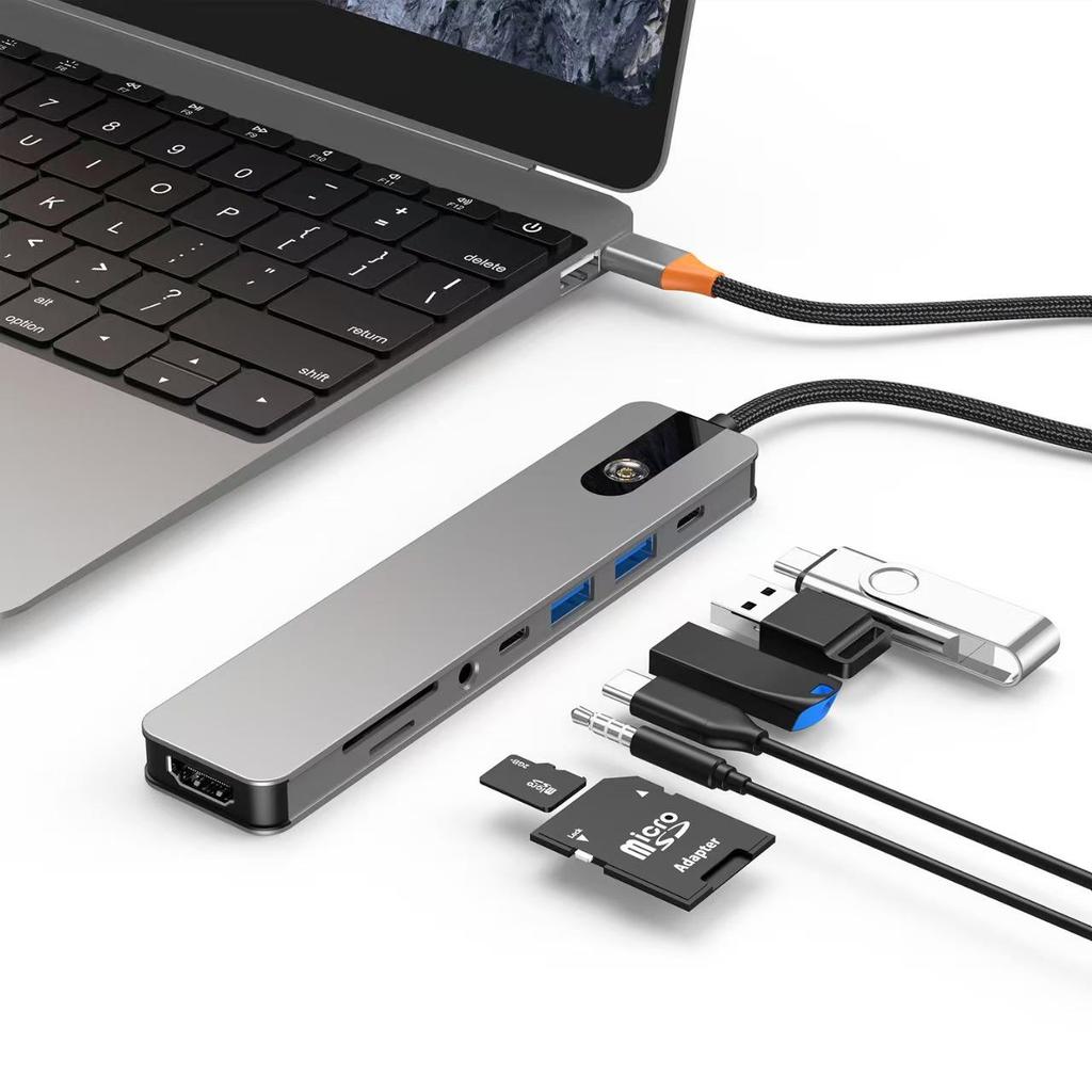 Универсальная док-станция USB-C 8-в-1 с HDMI и функцией отключения экрана