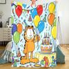 Garfield Theme Printed Blanket - Perfect for Couch, Bed, Travel & Outdoor Use | Machine Washable, Cozy & Durable.