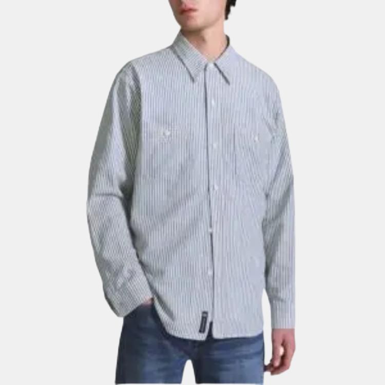 Levis Удобная Универсальная Повседневная Модная Рубашка на Пуговицах с Длинным Рукавом Мужские рубашки 001LH-0001