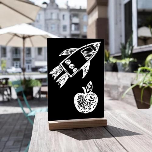 Yanuki 4-Piece Set of 2mm Black Acrylic Sheets, A3 Size, with Protective Film, Perfect for Painting, DIY Projects, and Education. Durable.