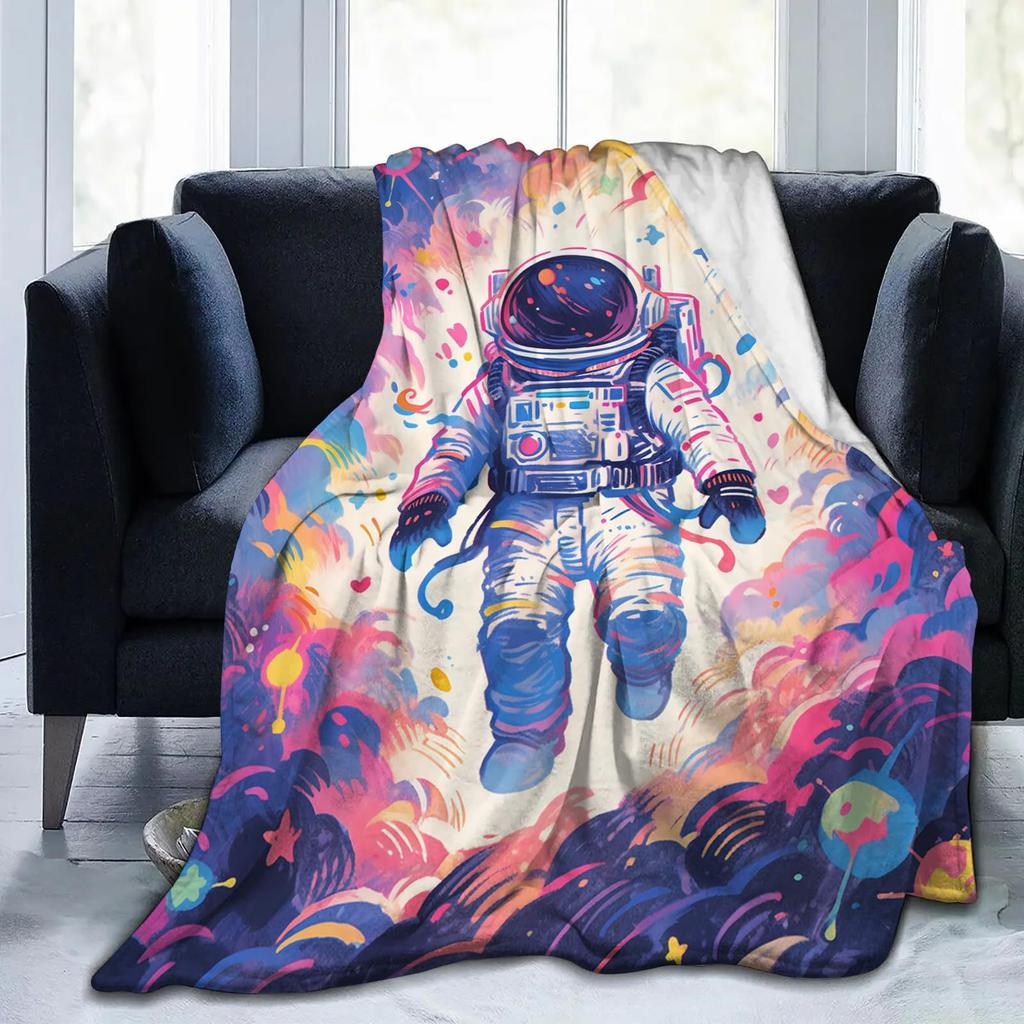 Cool fighter jet digital-printed polyester Bedroom velvet flannel soft sofa cover blanket Fleece soft cover blankets for beds