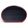 Ranbiki Tray Black with Red Lacquerware Made In Japan J-kitchens 3-shaku Half-Moon (Tray) Rim, 39cm, (ABS Resin),