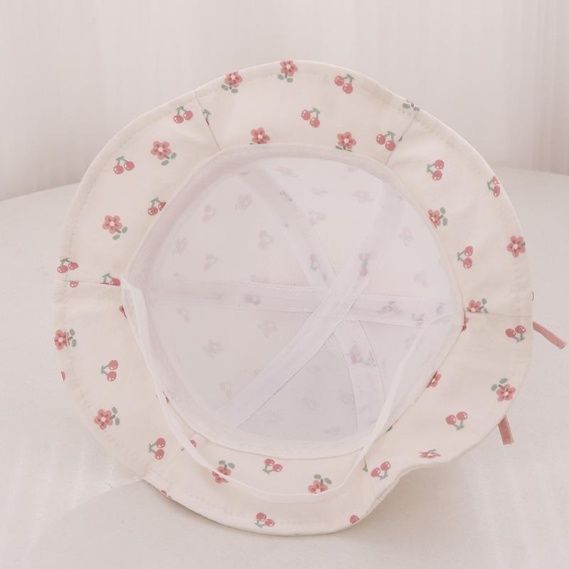 Baby Girl Spring Autumn Thin Bucket Hat Sweet Bow Sunshade Cap Adjustable UV Protection Hat for Infants Summer