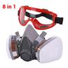 6200 Газовый Респиратор Половина Лица Пылезащитная Маска Распыление Органический Химический Фильтр 5N11 Рабочие Защитные Очки для Шахтной Сварки