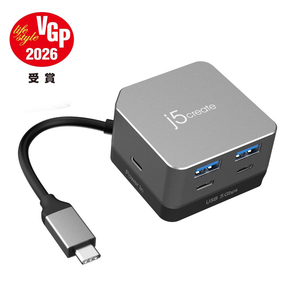 J5create в октябре Новейший стандарт VGP2026 Award Cube Plus с поддержкой HDMI 4K 144Hz USB Gen 1 x и зарядки PD 100W "Новый 2025, Победитель" USB-C