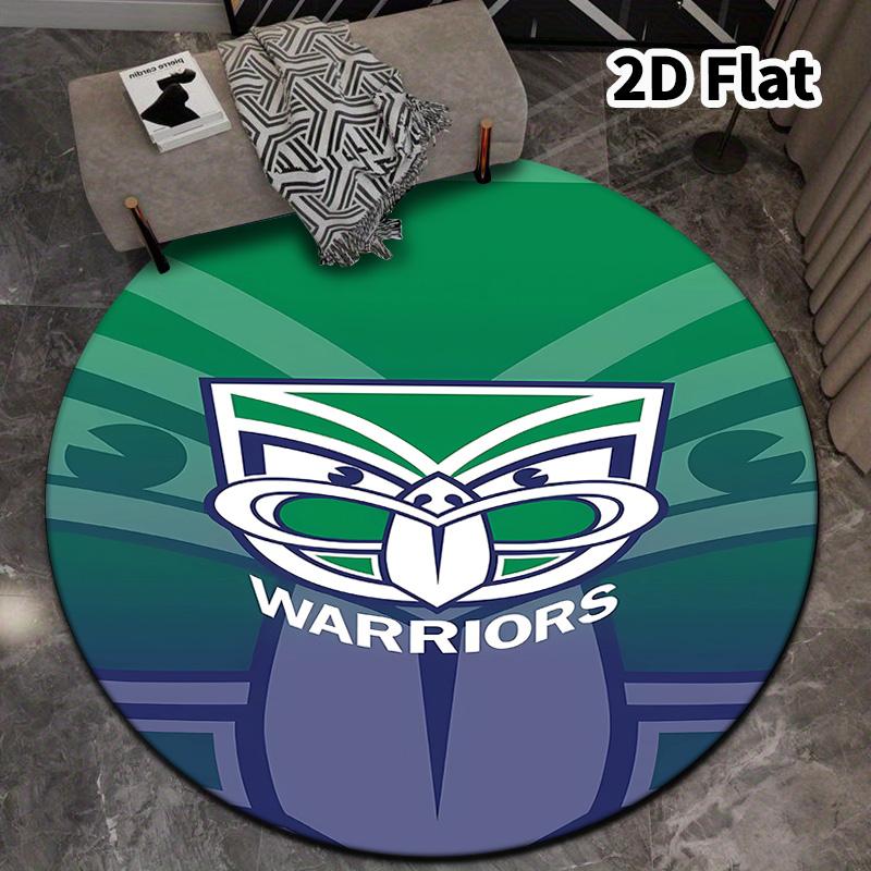 New Zealand Warriors Round Area Rug Carpet Rug For Living Room Bedroom Sofa Playroom Decor Nonslip Floor Mat