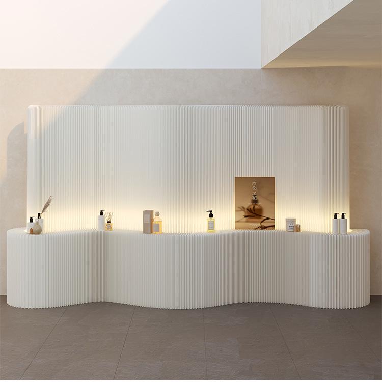 18-Panel LED-Lit Folding Screen Divider for Offices, Tea Rooms, and Salons