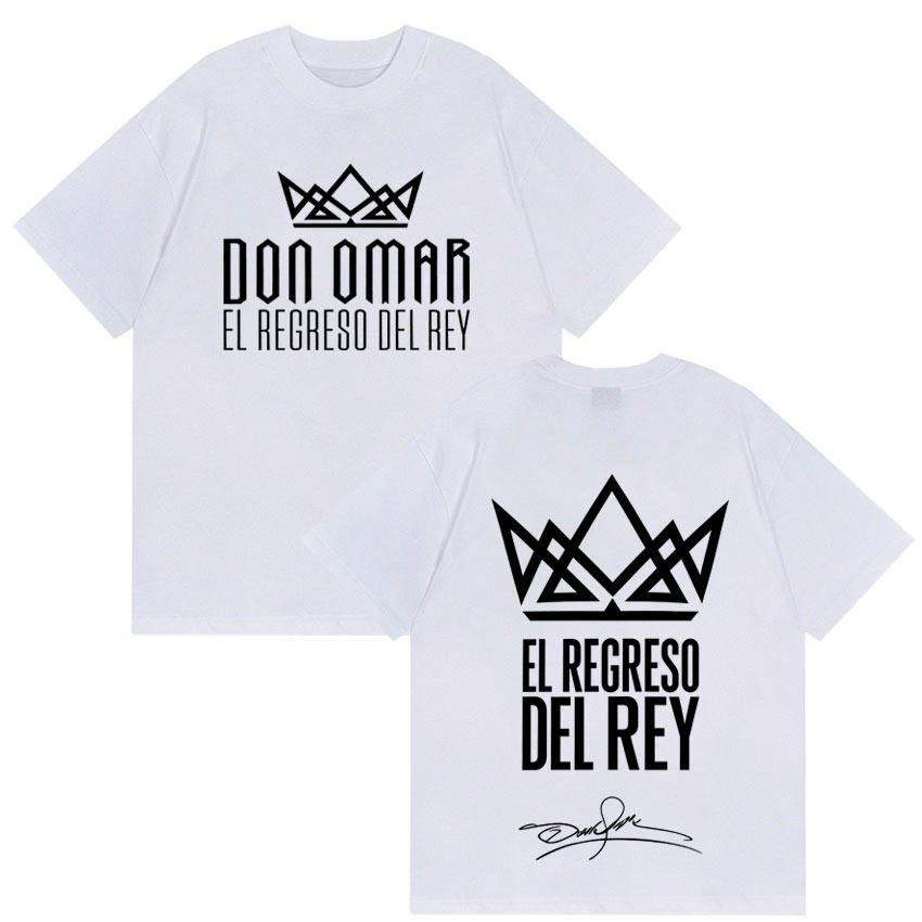 Rapper Don Omar The Last King Tour 2026 Print Tshirts Unisex Unisex Fashion Tshirts Summer Y2K Shortsleeve Casual Cotton T Shirt