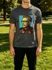 Unisexs Tee Pop Art Glasses Bearded Unisex Portrait Print Cotton Short Sleeve Male Streetwear Summer Daily Casual Outdoor Basic Wear