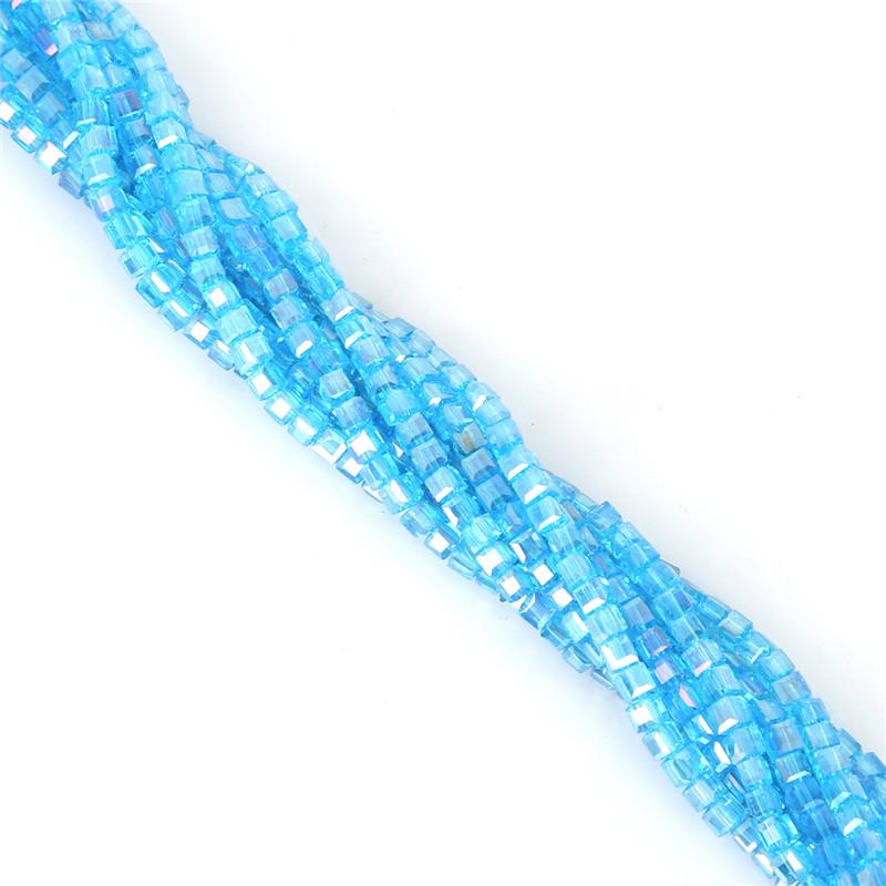 Квадратной формы австрийские хрустальные бусины кубические стеклянные свободные разделительные бусины для изготовления ювелирных изделий DIY аксессуар