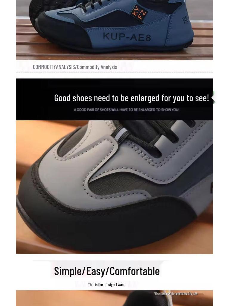 Бренд 2025 Мужские водонепроницаемые кожаные кроссовки - Универсальная повседневная обувь для путешествий на весну и осень