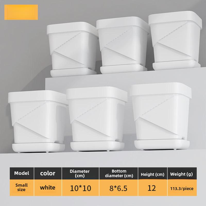 Прочные дышащие пластиковые квадратные цветочные горшки для дома и офиса