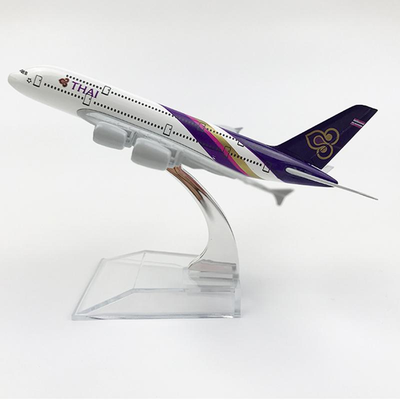 Масштаб 1/400 16 см Thai Airways Airbus A380 Airways Модель самолета Самолет Литой металл Самолеты