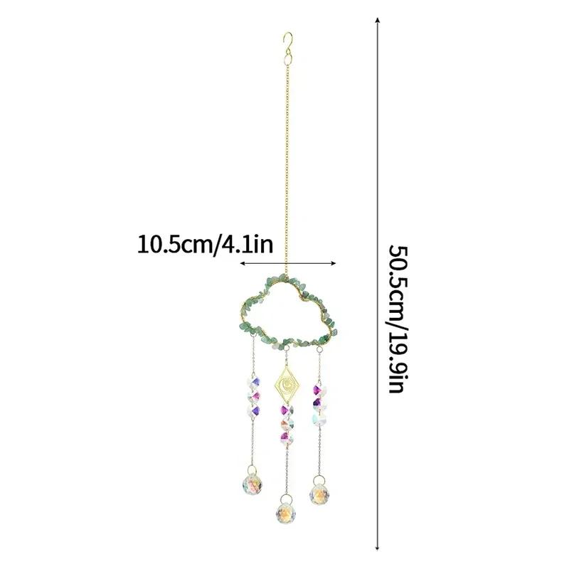 New Crystal Sun Catcher Cloud Window Wind Chime Hanging Rainbow Prism Pendant Jewelry Home Garden Decoration Festival Gifts