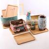 Wooden Dish Decor Tray Japanese Tableware Solid Wood Plate Fruit and Hotel Barbecue and Wooden Dining Plate Rubber Wooden Tray