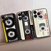 Fashion Funny Retro Patterned Soft Phone Cases For iPhone 15 Pro 6 14 XS 13 Max XR 12 Mini 7 Plus X SE 8 11 TPU Shockproof Bumper Shell Black Cover