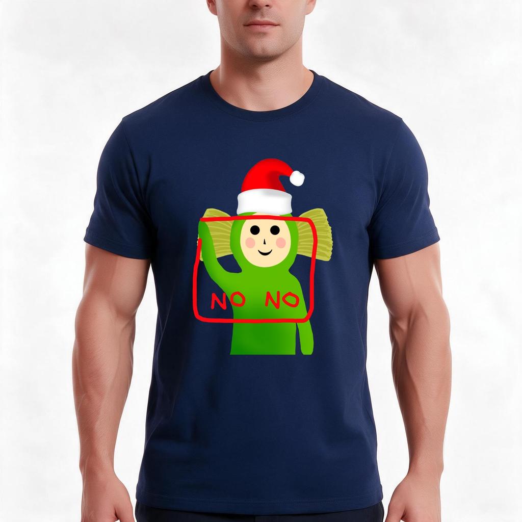 No No Square Christmas Edition Tshirt Summer Casual Cotton Tee Oversized Streetwear Tops Vintage Graphic Print