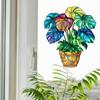 Green Plant Potted Plants Glass Window Beautification and Decoration Static Electricity Window Stickers