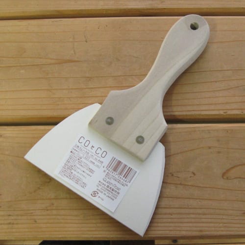 Shimotori Corporation Wooden Handle Rubber Spatula, Large, Made in Japan, 448