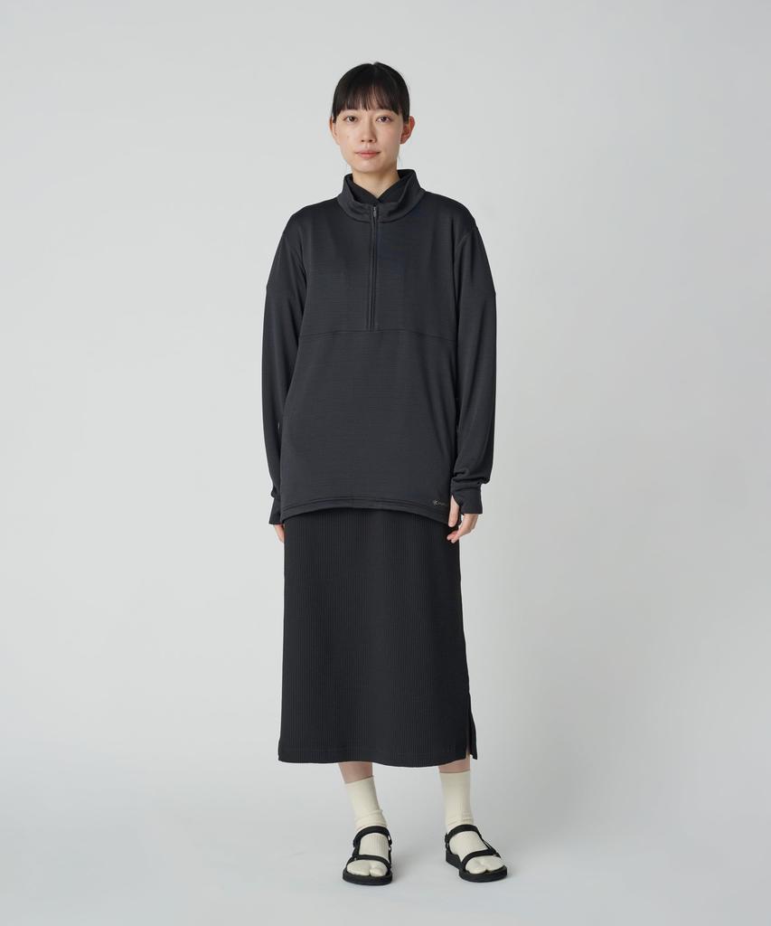 Дышащий пуловер на молнии до половины Dry Grid размер Фестивали Кемпинг Отдых на природе [Snow Peak] XLЧЕРНЫЙSW-25SU009