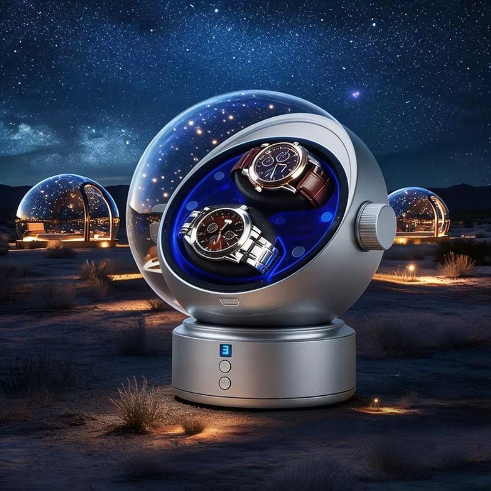 Space Style Digital Double Watch Winder Luxury Mechanical Watch Winder Watch Box Display Storage