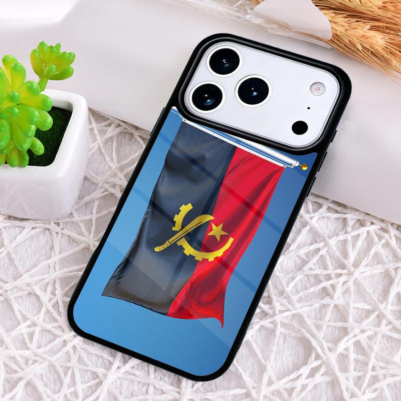 Angola flag Phone Case for iPhone 17 Air 16 15 11 12 14 13 Pro Max Shockproof Cover
