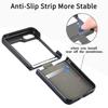 Lychee Pattern Leather Cover For Samsung Z Flip 6 5 4 3 2 1 With Ring Phone Case For Galaxy Z Flip 3 4 Pure Color Soft Cover