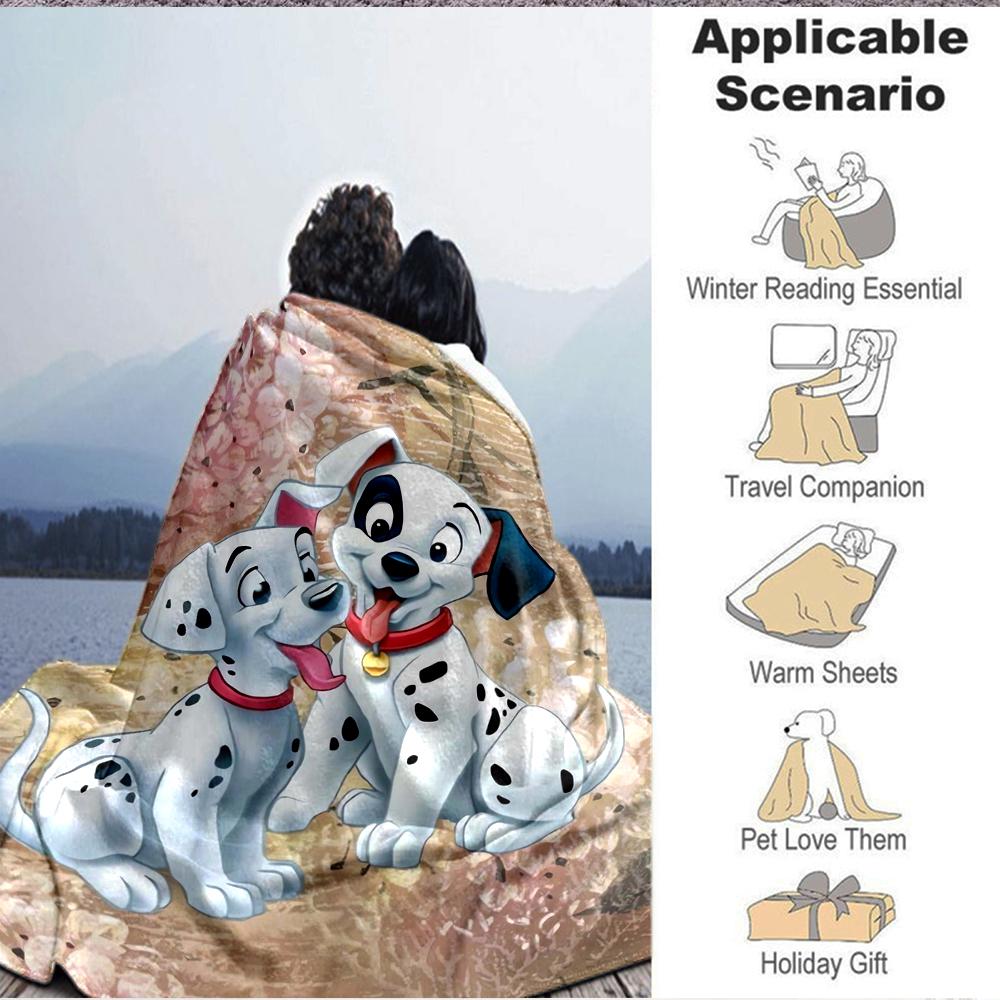 1Pc Dalmatian Puppies Friendship Blanket Soft And Comfortable Casual Warm Camping Travel Christmas Halloween Xmas Gift M924207