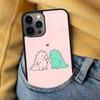 Dinosaur Couple Cat Pinch Face Soft Phone Case for iPhone 17 Air 16e Pro max 15 Pro 13 14 Plus 11 12 MagSafe Magnetic Coque