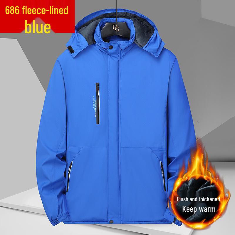 Мужская зимняя водонепроницаемая дышащая флисовая куртка для рыбалки