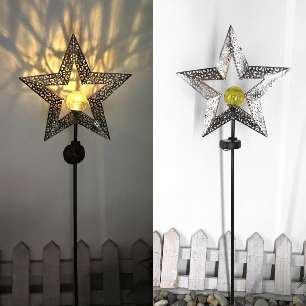 Outdoor Solar Light Metal Garden Decoration Light Waterproof Lawn Lamp Auto ON/OFF for Outside