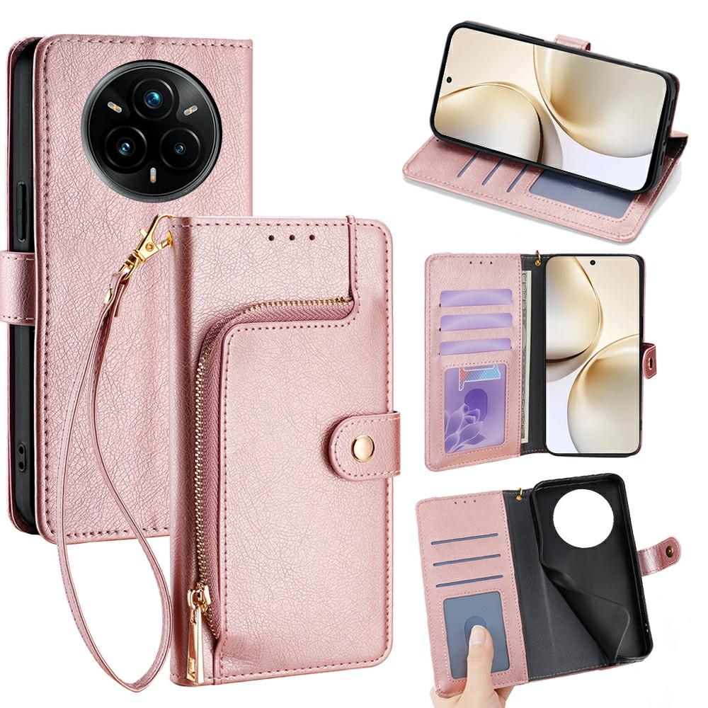For Realme 14 Pro 5G Case Zipper Pocket PU Leather Wallet Flip Phone Cover
