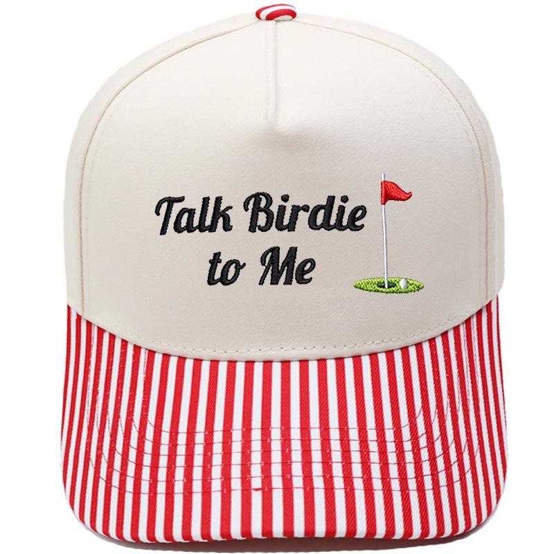 Talk Birdie to Me Truck Driver Hat Embroidery Color Matching Baseball Cap Men's and Women's Outdoor Sports