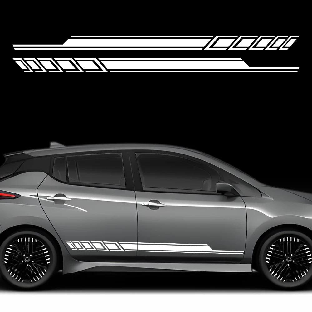 Автомобильные наклейки на боковые двери, комплект виниловой пленки для Nissan LEAF, водостойкая пленка ПВХ, наклейки, автомобильные аксессуары, декорация экстерьера