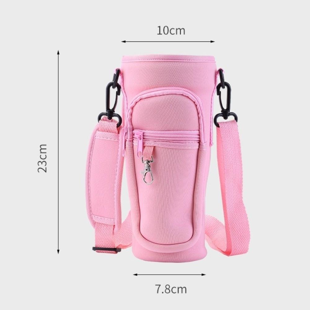 Non-slip Water Bottle Carrier Bag Adjustable Shoulder Strap Insulated Cup Cover Cup Accessories