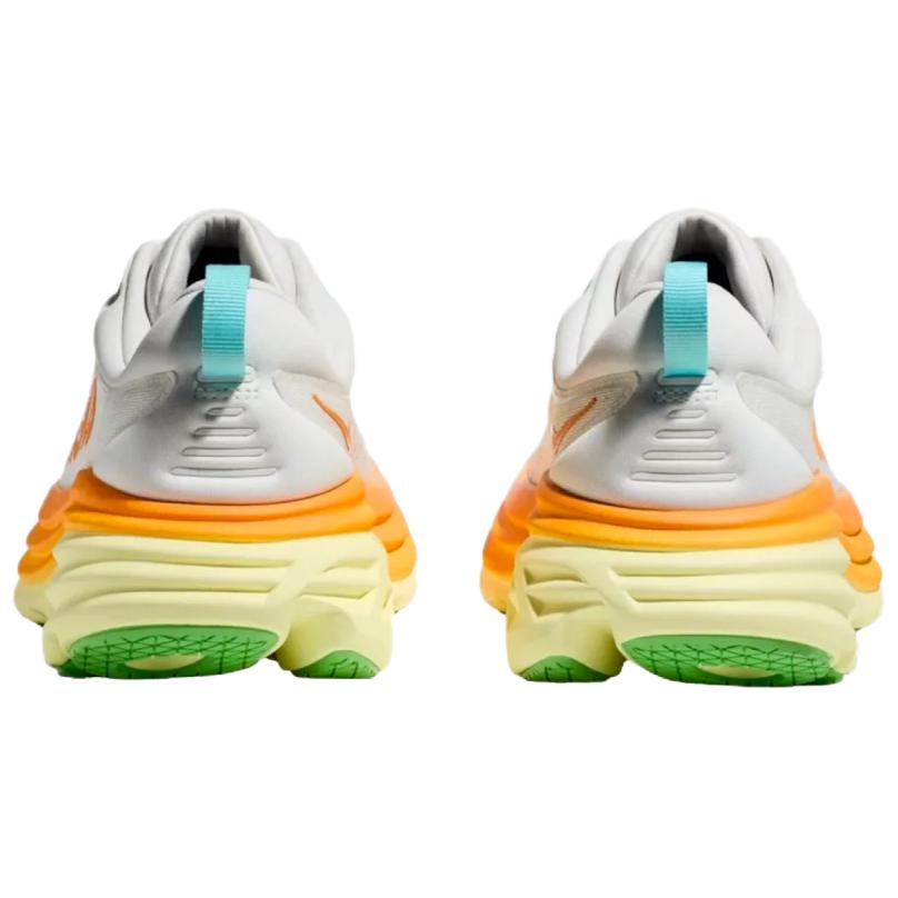 HOKA Bondi 8 Blanc De Blanc Solar Мужские Кроссовки Белые 1123202-BNCS