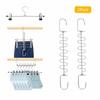 DUOFIRE Space-Saving Hanger, 12-Row Hanger, Vertical and Horizontal Use, Stainless Steel, Durable Hanger Hooks, Closet Storage, Magic Hanger (Set of 2
