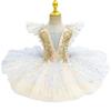 Modern Ballet Tutu White Princess Dress Fashion Performance Clothes  Kids Girls