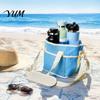 Washable Drink Tote for Daily Use Beverage Pouch with Adjustable Strap, Reusable Waterproof 4 Cup Carrier Heavy Duty Tray Cups Holder, Foldable