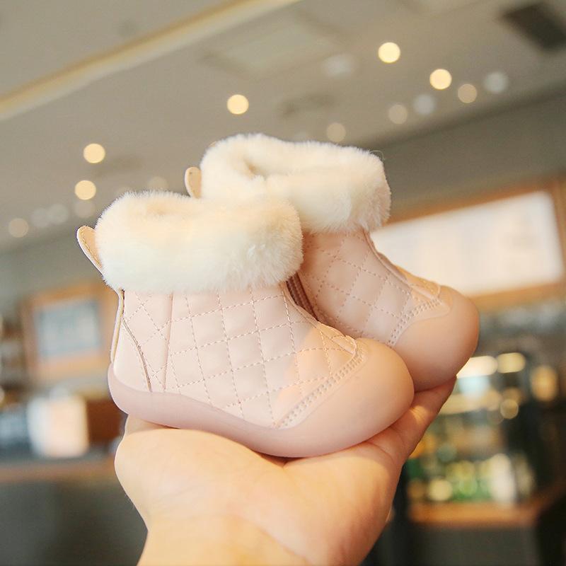 Botas Para Niña Baby Snow Boots Winter New Boy Cotton Boots Warm Walking Shoes Girl Ankle Boot Cute Padded Boot Child Shoe Botas