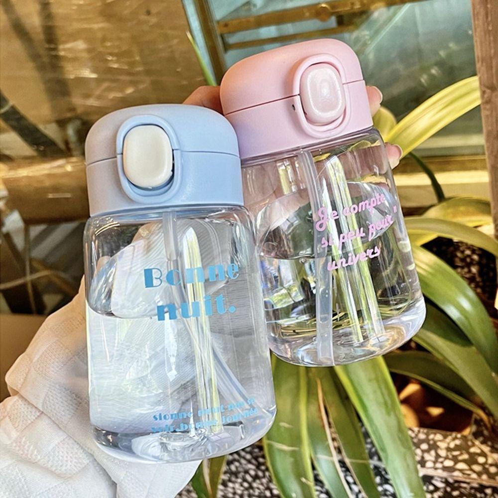 Straws and Lids Water Bottles 400ML Beverage Cups Creative Kids Sippy Cup  Toddlers Feeding